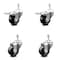 Service Caster 3 Inch Phenolic Swivel 10mm Threaded Stem Caster Total Lock Brake SCC, 2PK SCC-TSTTL20S314-PHS-M1015-2-S-2 - alternate 5